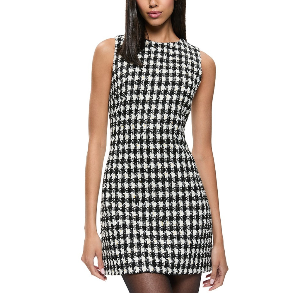 Alice and Olivia Women Clyde A Line Shift Dress Black Size 8
